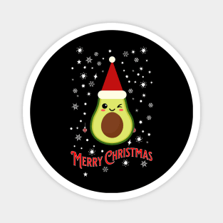 cute avocado merry Christmas Magnet